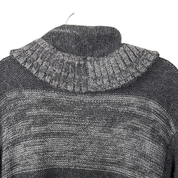 INDIGENOUS Sz Small Open Cardigan 100% Alpaca Hand Loomed Made in Peru Charcoal - Picture 5 of 8